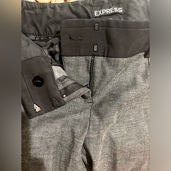 Express Gray & Black Stretchy Boot Cut trousers—Must return to office? Be comfy! - Picture 2 of 5